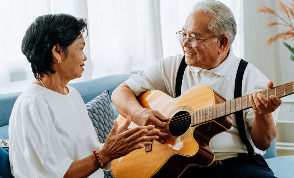 Couple singing