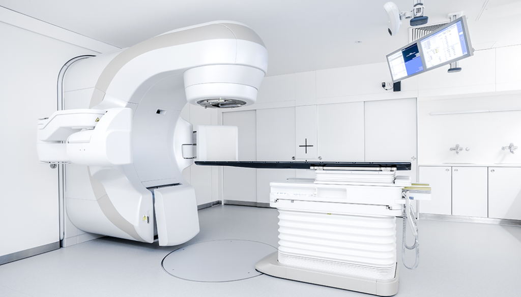 Radiation therapy, advanced medical linear accelerator in therapeutic oncology to treat cancer